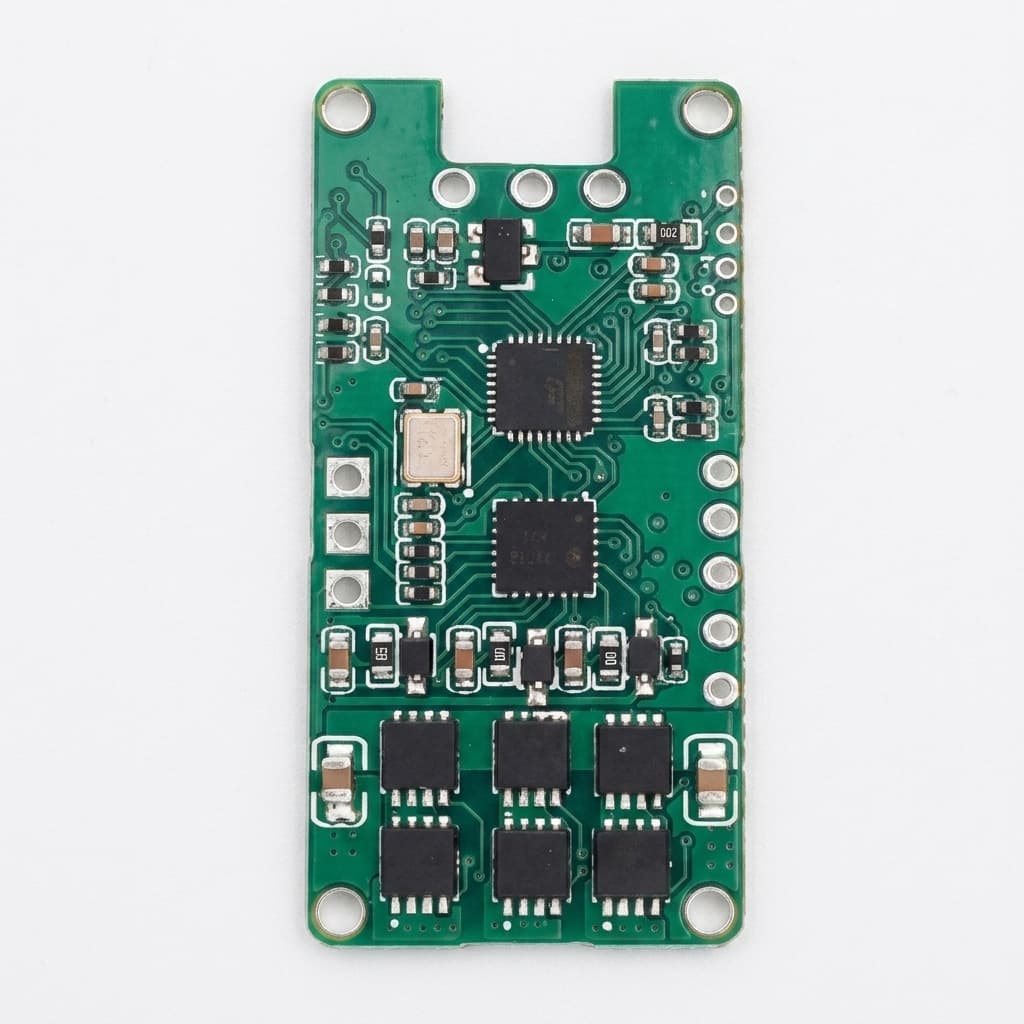 Compact disk-shaped robot joint servo drive PCB designed for embedded actuator module integration